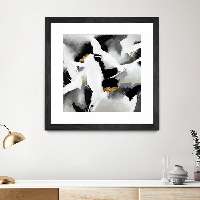 \"Driven To Dig In\" Matted and Framed Black 30x30 Wall Art