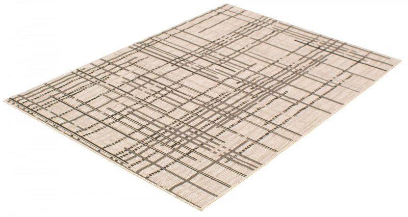 Sadie Burburry Silver-Black Area Rug - 5'3\" x 7'7\"