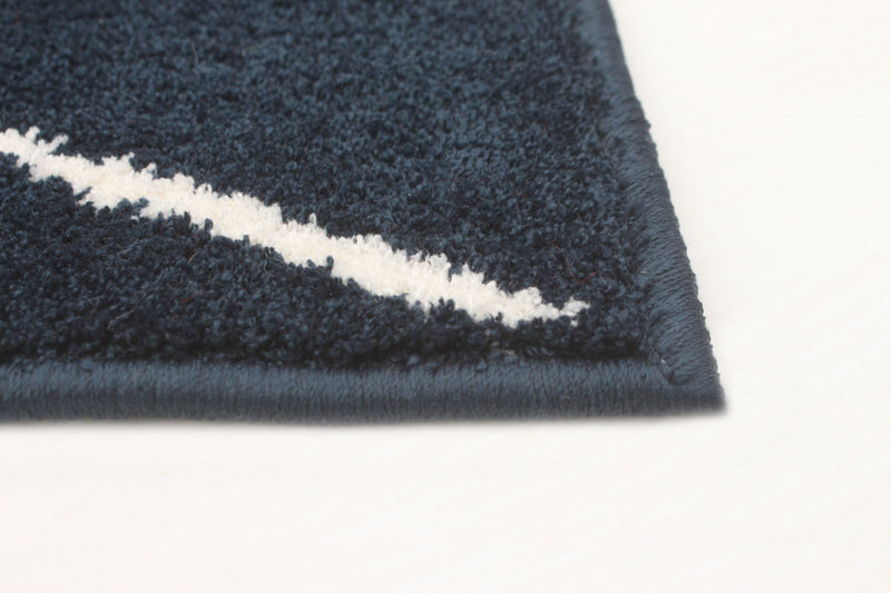 August Navy-White 6'7\" x 9'6\" Area Rug