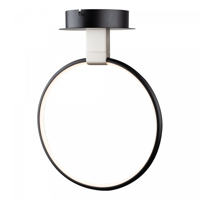 Halo Black Integrated LED Semi-Flush Mount