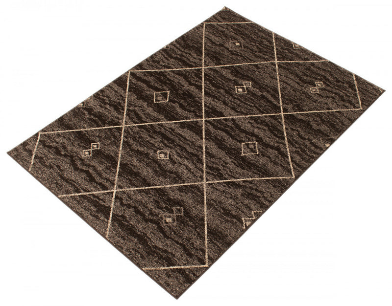 Grande Brown/Ivory 6'7\" X 9'6\" Area Rug