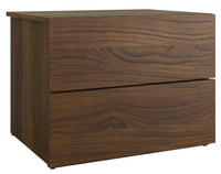 Nordika 2-Drawer Nightstand - Walnut 