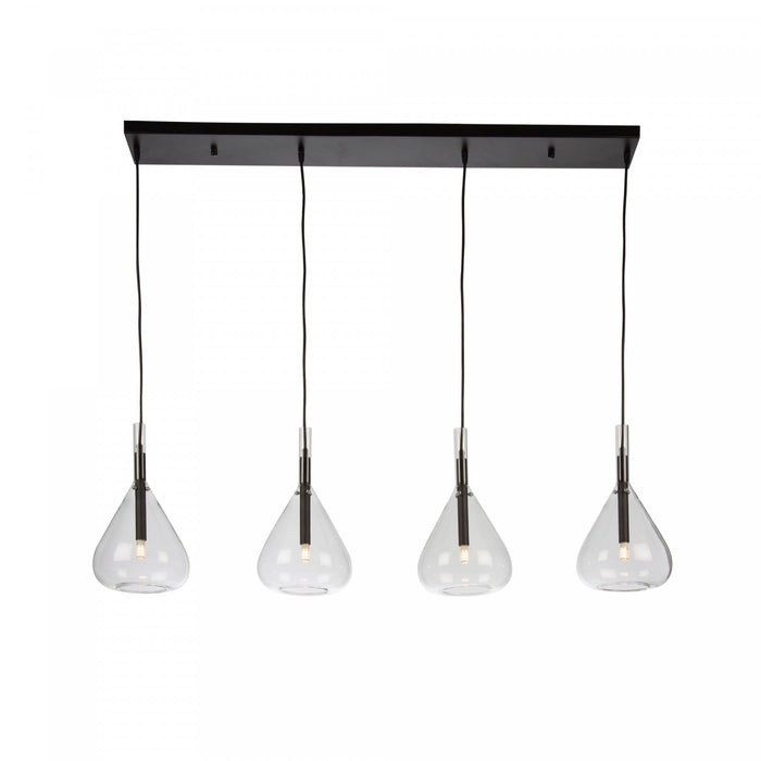 Conic 4-Light Black Ceiling Light