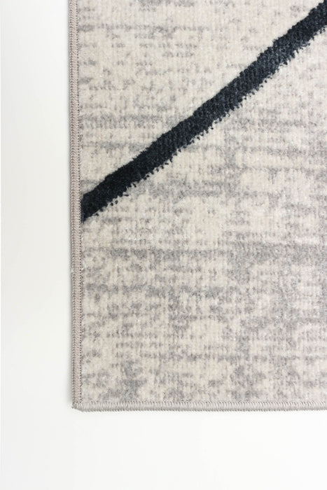 Damali Ivory/Blue Machine Washable Area Rug - 2'6\" x 8'0\"