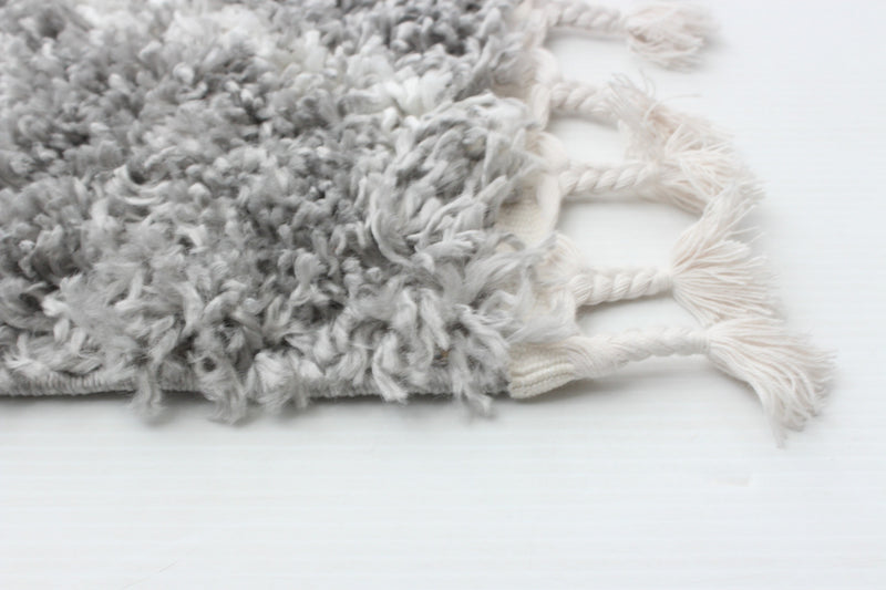 Helma Losange Light Grey Shag 6'7\" X 9'6\" Area Rug