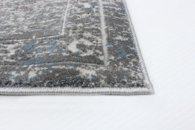 Dayna Blue, Grey Rug 5'3\" X 7'3\" Area Rug