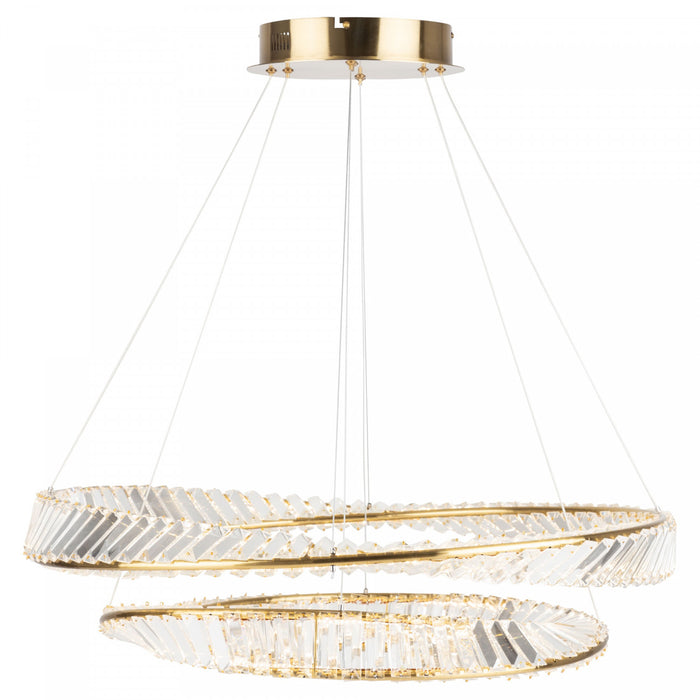 Stella 65 W LED Brushed Brass Chandelier