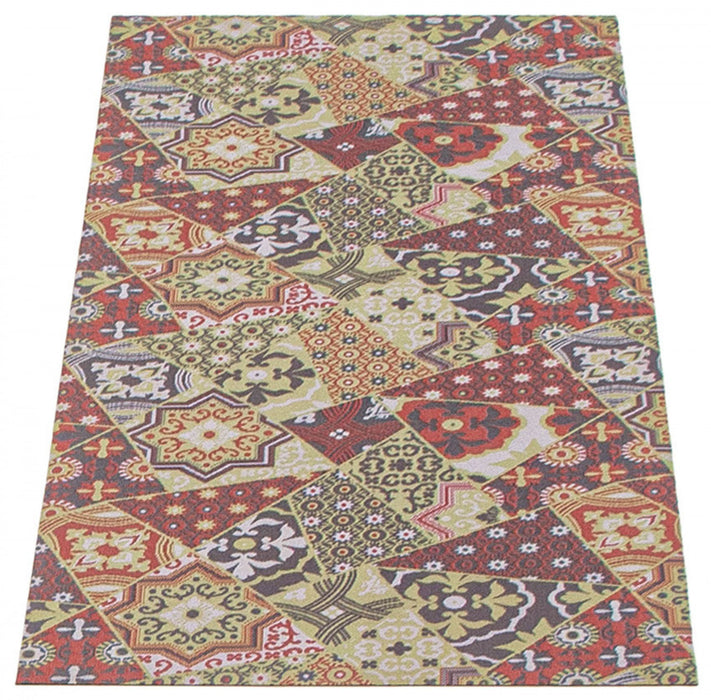 Bellezza Red / Green 2'2\" x 5'0\" Area Rug
