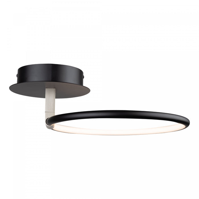 Halo Black Integrated LED Semi-Flush Mount