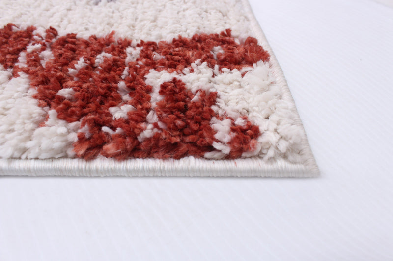 Paloma Sunburst Navy, White Area Rug - 6'7\" x 9'6\"