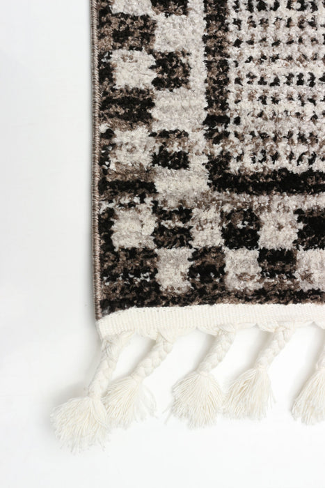 Vera Quattro Ivory/Grey Area Rug - 2'7\" x 8'4\"