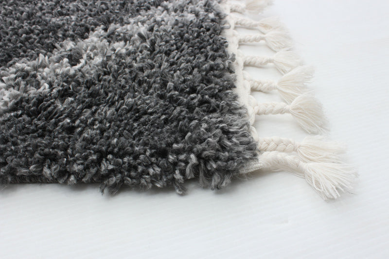 Helma Stark Dark Grey Shag 6'7\" X 9'6\" Area Rug