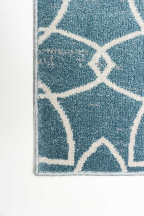 Terali Turquoise Machine Washable Area Rug - 2'6\" x 8'0\"