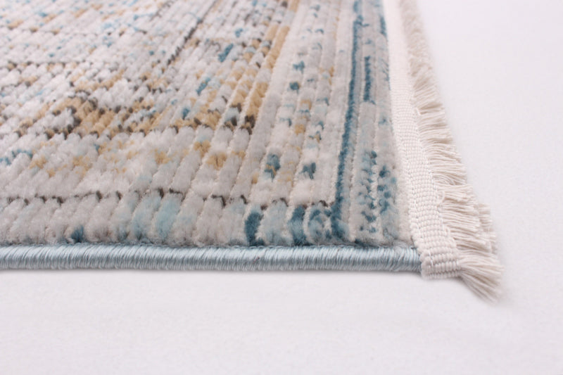 Leandra Taupe/blue Rug 5'3\" X 7'3\" Area Rug