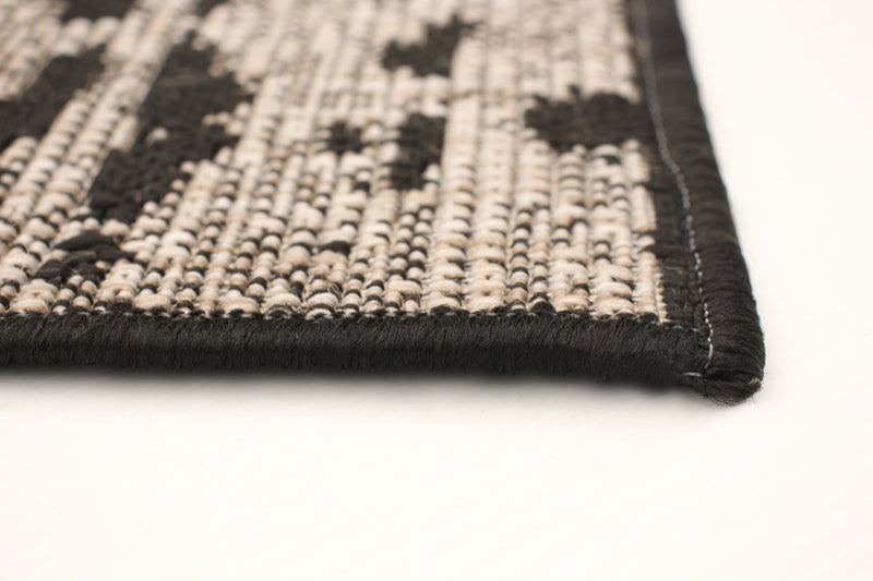Sadie Safari Black-Silver Area Rug - 7'10\" x 10'2\"
