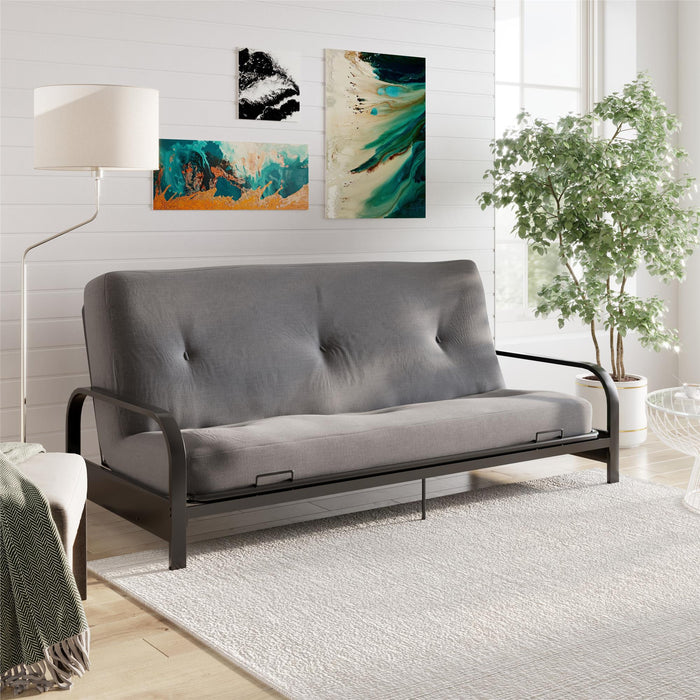 DHP Jayce 6\" Polyester-Filled Full Futon Mattress - Grey