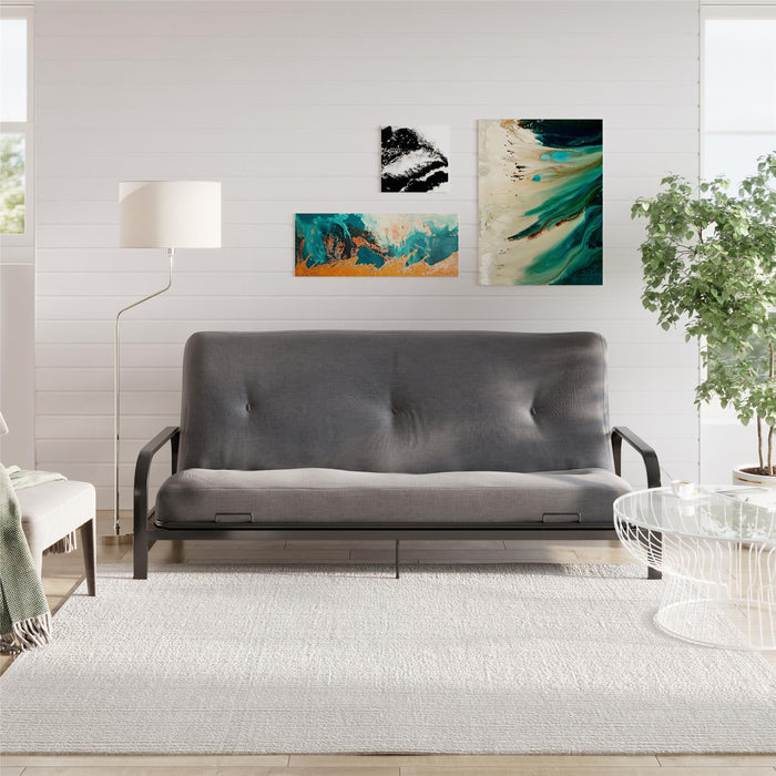 DHP Jayce 6\" Polyester-Filled Full Futon Mattress - Grey