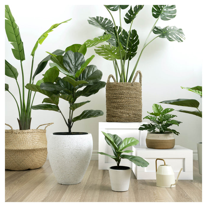 Artificial 45\" Bird Of Paradise Indoor & Outdoor In Black Pot