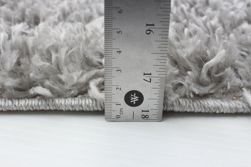 Helma Losange Light Grey Shag 6'7\" X 9'6\" Area Rug