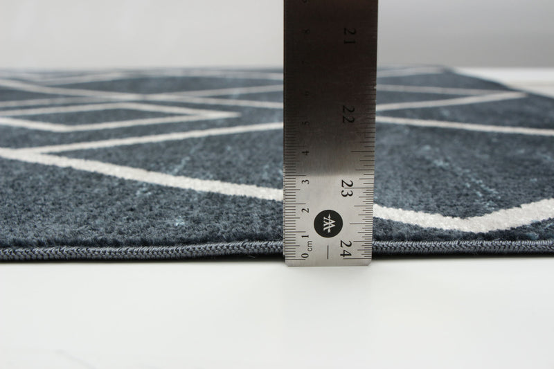 Kenza Blue Machine Washable Area Rug - 5'0\" x 7'0\"