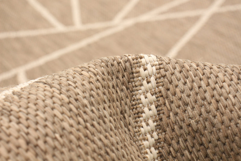 Sadie Abstract Taupe-Champagne Area Rug - 5'3\" x 7'7\"