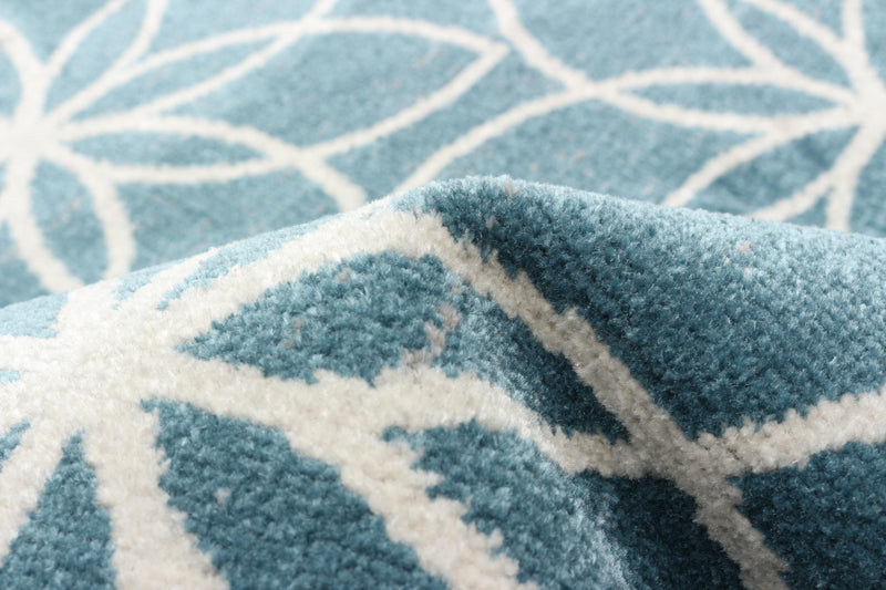 Terali Turquoise Machine Washable Area Rug - 2'6\" x 8'0\"