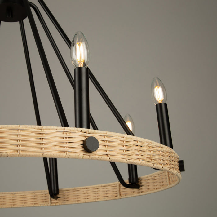 Perris 8-Light Black Chandelier
