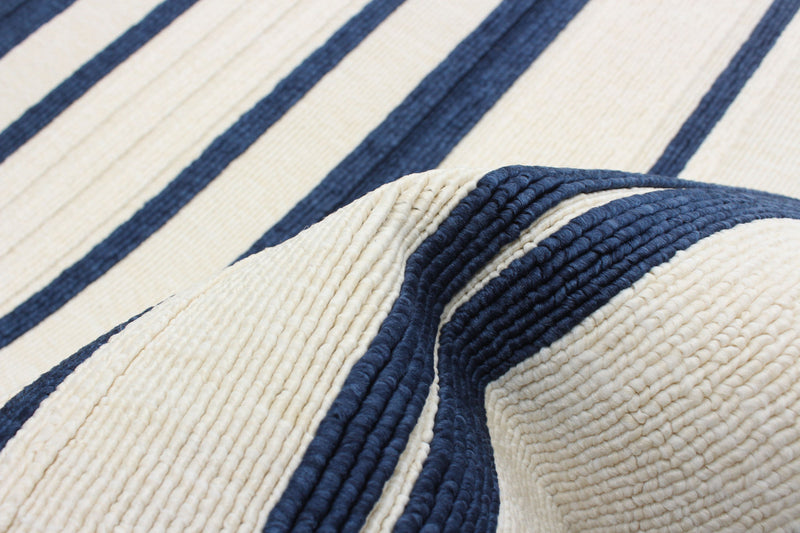 Talya Blue-Ivory 6'7\" x 9'6\" Area Rug