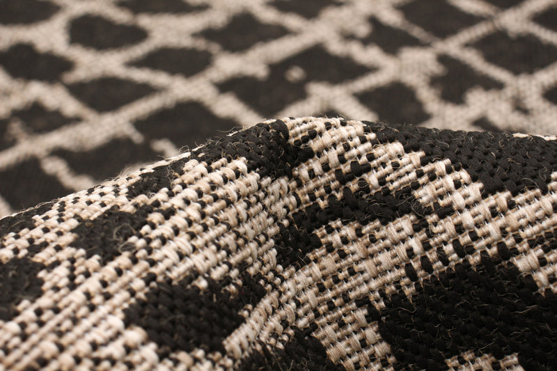 Sadie Safari Black-Silver Area Rug - 7'10\" x 10'2\"