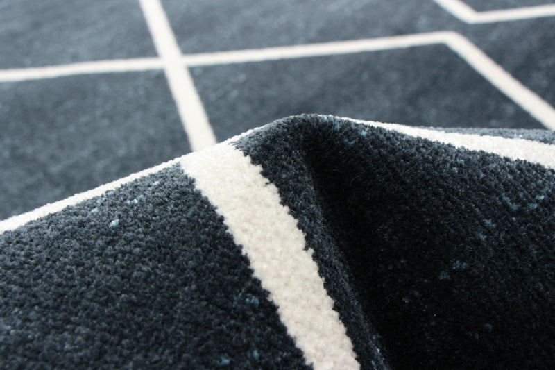 Kenza Blue Machine Washable Area Rug - 5'0\" x 7'0\"