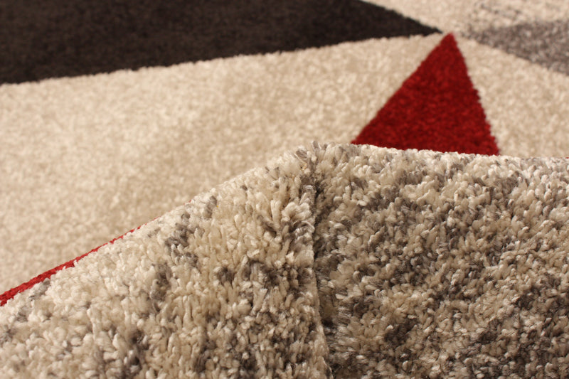 Hadley Grey / Red 7'10\" x 10'2\" Area Rug