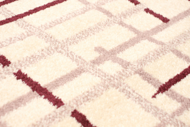 Taite Cream-Bordeaux Area Rug - 7'10\" x 10'2\"