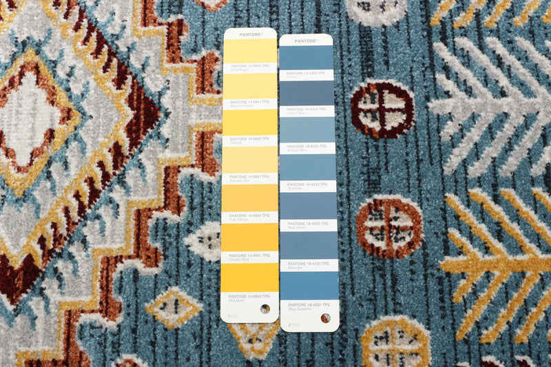 Gypsy Blue Machine Washable Area Rug - 2'6\" x 8'0\"