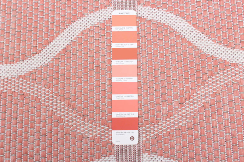 Neisha Abstract Coral Rug 6'7\" X 9'6\" Area Rug