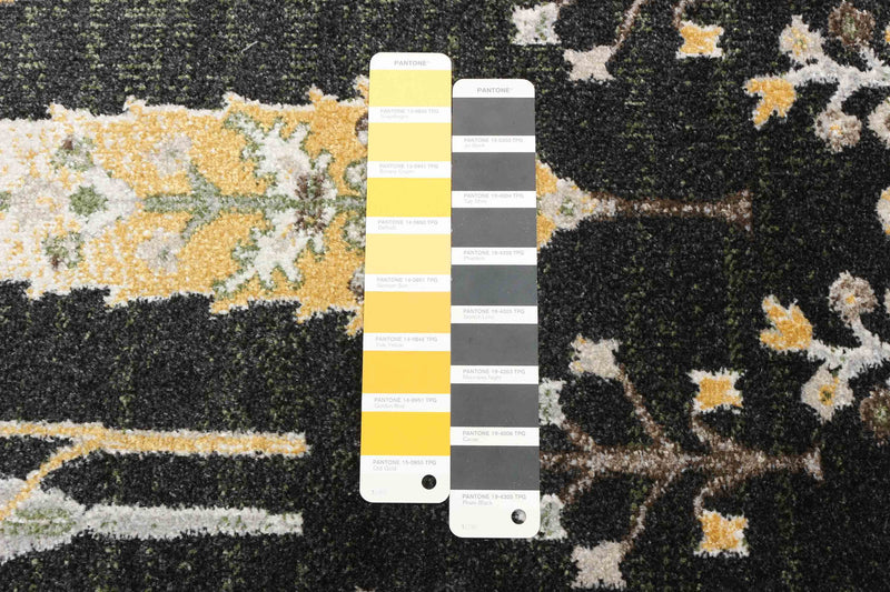 Pine Black Machine Washable Area Rug - 2'6\" x 8'0\"