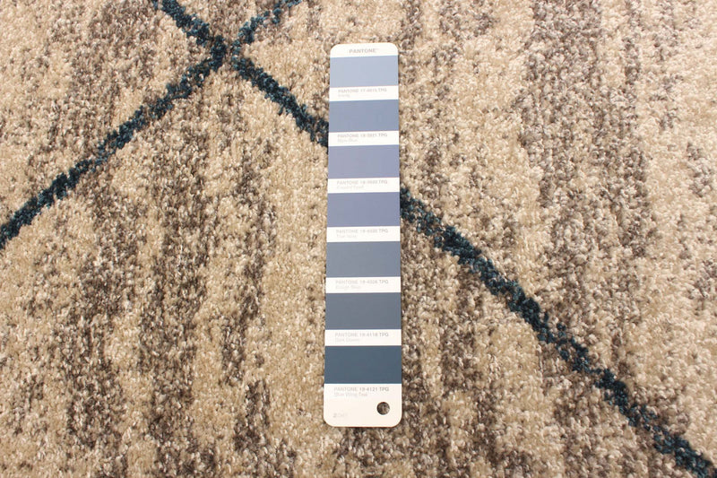 Grande Ivory/Blue 6'7\" X 9'6\" Area Rug