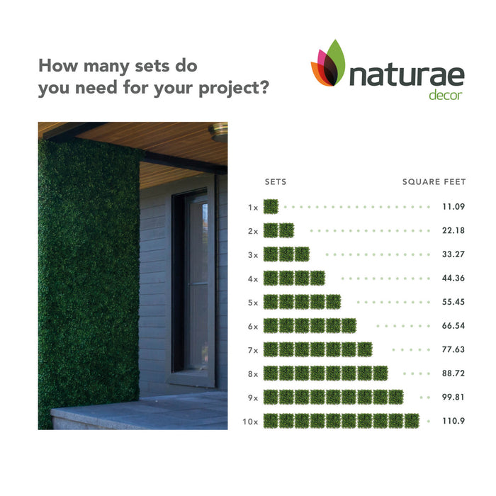 Artificial Lavender 20\"x 20\" Foliage Panel 4 Pieces