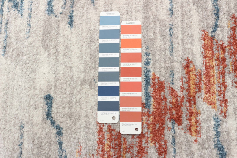 Vera Sun Ivory/Blue Area Rug - 5'2\" x 7'5\"