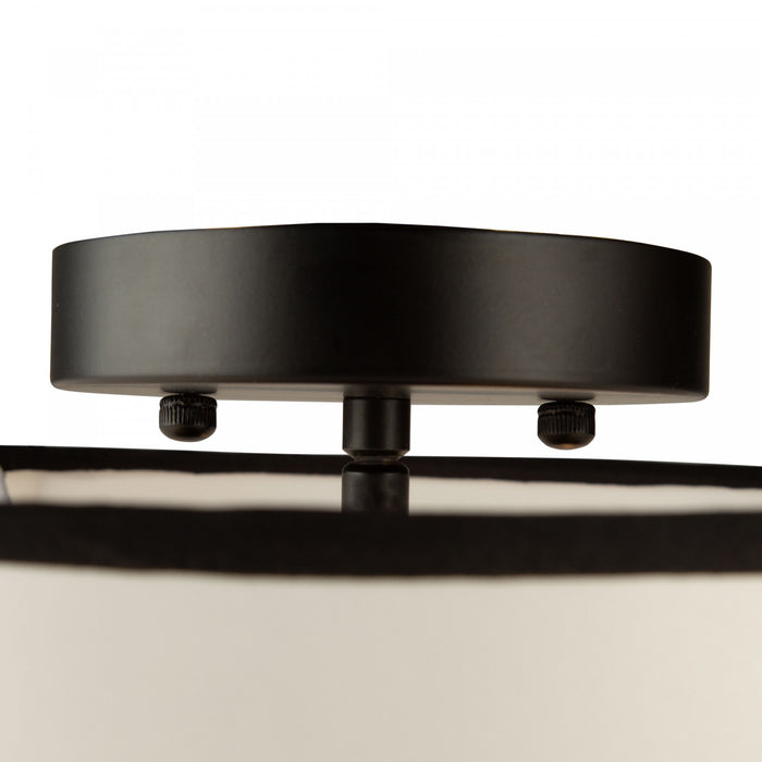 Coco 3-Light Black and Gold Semi-Flush Mount