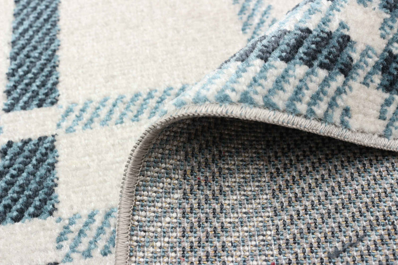 Roma Blue Machine Washable Area Rug - 2'6\" x 8'0\"