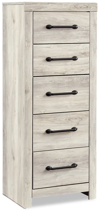 Abby Bedroom Narrow Chest of Drawers, 5-Drawer, 21.7