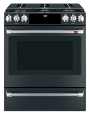 Cafe 5.7 Cu. Ft. Smart Dual Fuel Range with True European Convection and Self Clean Racks - Matte Black - CC2S900P3MD1