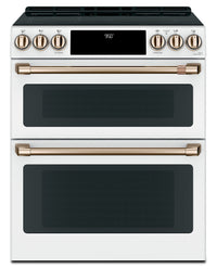 Cafe 7 Cu. Ft. Smart Induction Range with True European Convection and Self Clean Racks - Matte Whit…