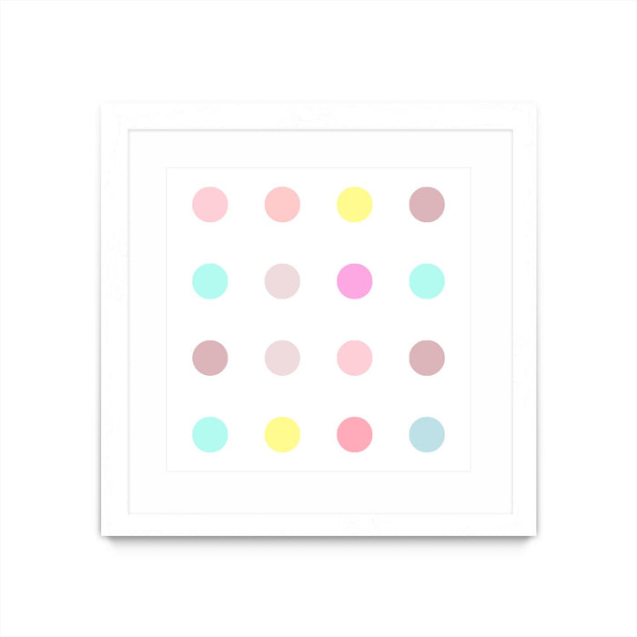 \"Pink Iv\" Matted and Framed White 30x30 Wall Art