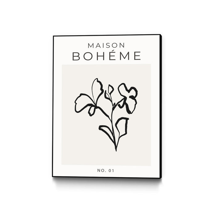 \"Maison Bohème No.1\" Canvas Framed Black 30x40 Wall Art