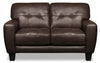 Curt Genuine Leather Loveseat - Brown