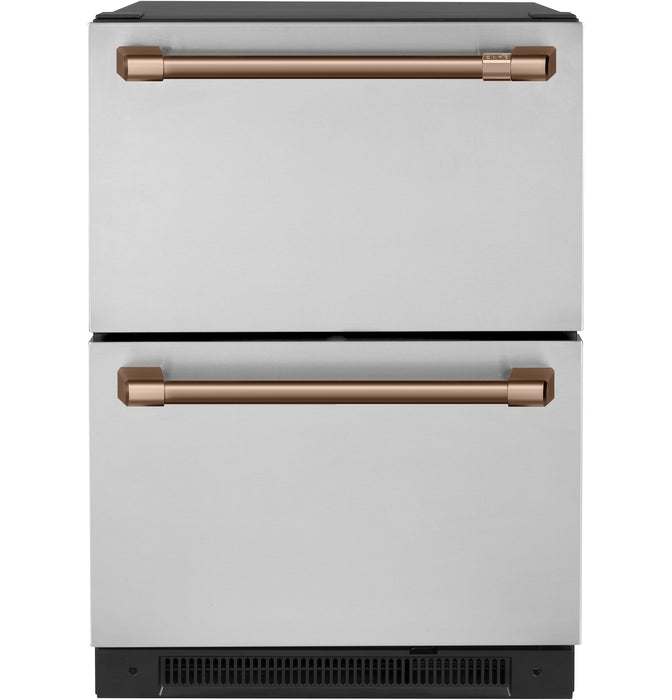 Café Dual-Drawer Refrigerator Brushed Copper Handle Set - CXMA3H3PNCU