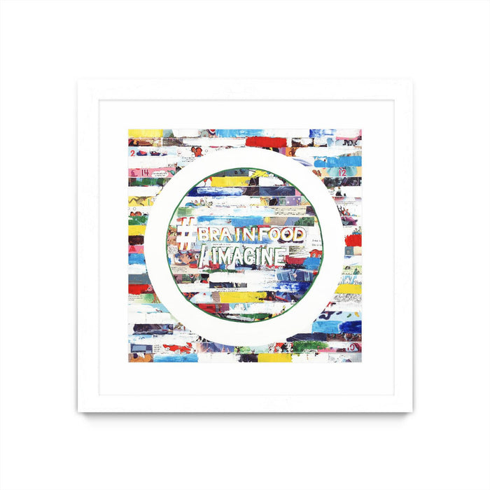 \"Smoke Circus Iv\" Matted and Framed White 30x30 Wall Art
