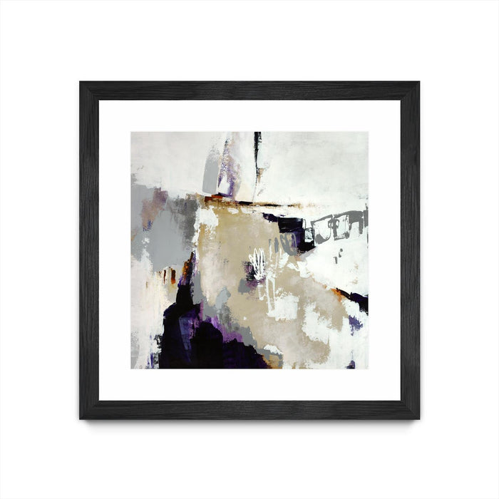 \"Tumult Roar\" Matted and Framed Black 36x36 Wall Art