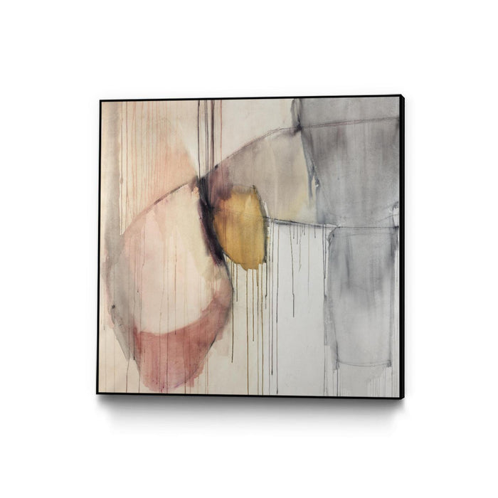 \"Trapped Silence\" Canvas Framed Black 20x20 Wall Art